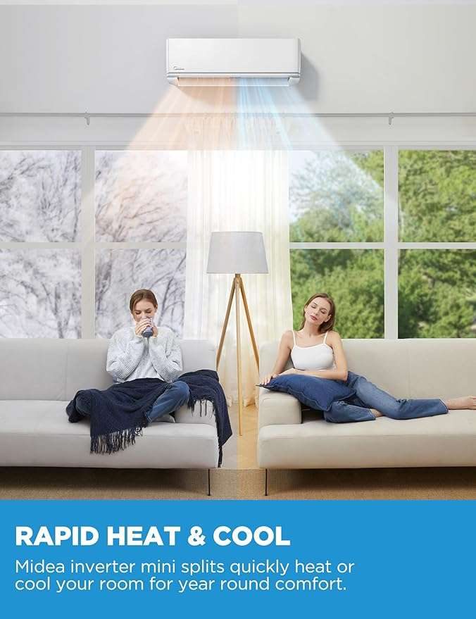 Ductless mini split for heat and cool situations.