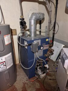 Oil to heat pump